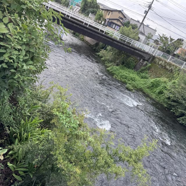 滝戸｜以前は川幅が狭く滝のように急流が流れる渓谷だったが、昭和５８年（1983）の河川改修工事の際に川幅が広げられ川底の岩が取り除かれたため、現在その面影はない。また、潤井川右岸（市立第三中学校付近）には縄 文時代から古墳時代にかけての遺跡である「滝戸遺跡」がある。