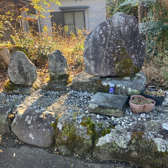 中才上組（なかっさいかみぐみ）の道祖神｜双体道祖神、文字道祖神、馬頭観音碑がある。ここには小正月・祇園祭・お日待ちの年3回、道祖神の幟が揚げられる。